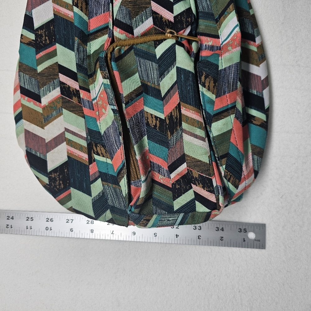 KAVU Rope Sling Bag Chevron Geometric Pattern Outdoor Backpack - Picture 9 of 9